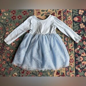 Hanna Andersson Sky Blue Dress with Star Accents